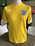 England Away Goalkeeper Shirt Short Sleeve Size 38 2010